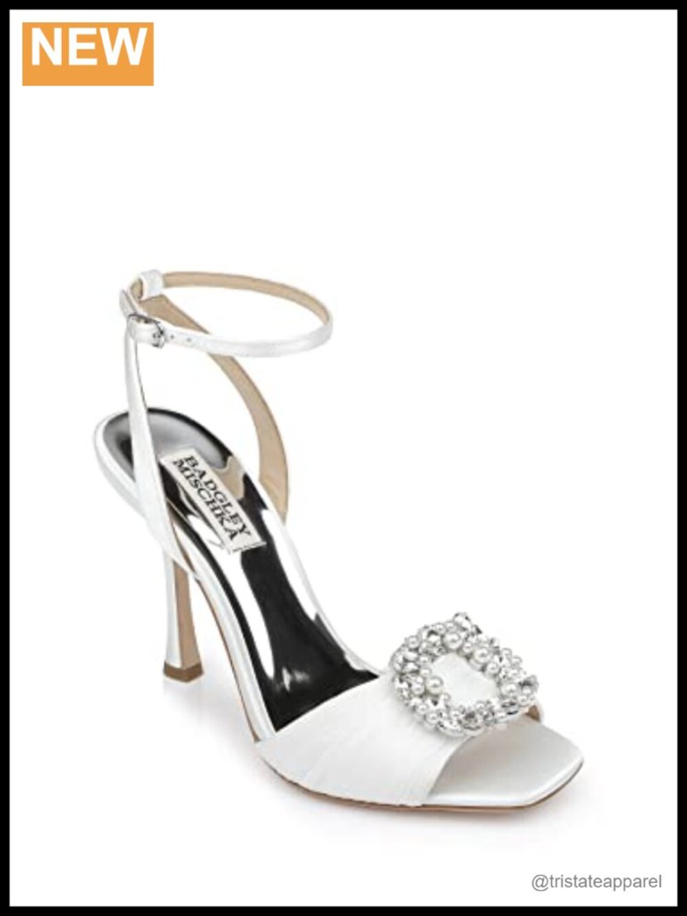 Women's Stiletto Heel Sandal, Leather Lining, Ankle Strap, Formal